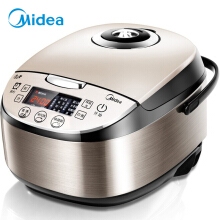 美的（Midea）電飯煲 氣動渦輪防溢 金屬機身 圓灶釜內膽4L電飯鍋MB-WFS4037
