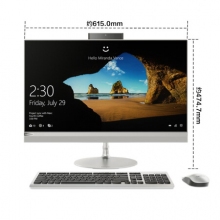聯想（Lenovo）AIO 520 致美一體機臺式電腦27英寸QHD（I7-7700T 16G 2T+128SSD GF940MX 2G 三年上門）銀